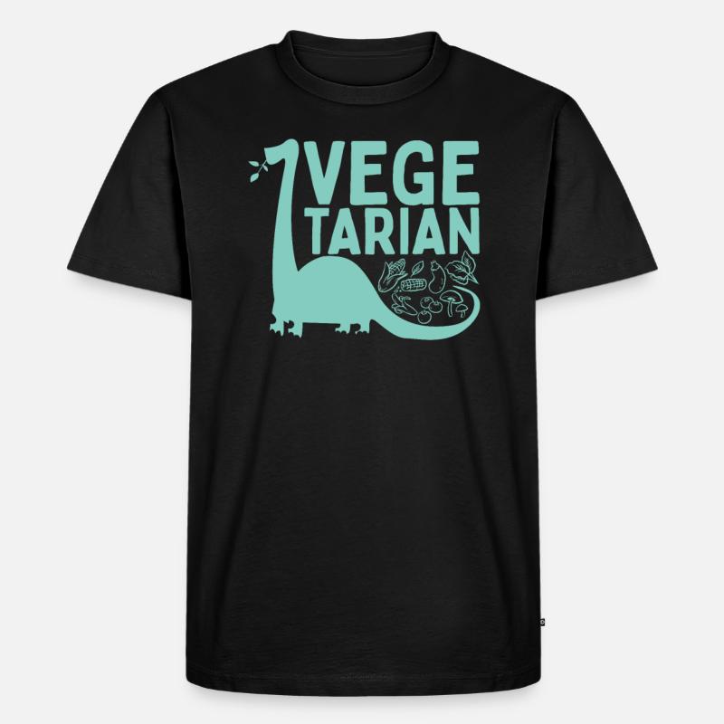 Veggie Gemüse Vegetarisch Vegetarier - Männer Premium Bio T-Shirt - Schwarz