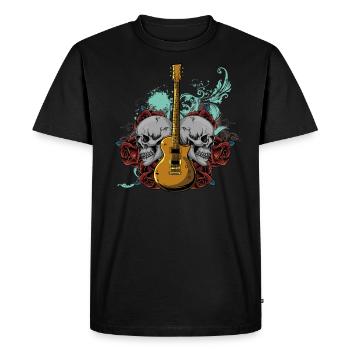 Guitare électrique guitare - T-shirt Premium bio Homme - noir - Devant - Nico (187cm)