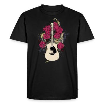 Guitare occidentale Guitare guitare guitare acoustique - T-shirt Premium bio Homme - noir - Devant - Nico (187cm)