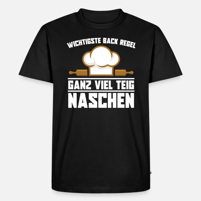 Bäcker Backen Konditor - Männer Premium Bio T-Shirt - Schwarz