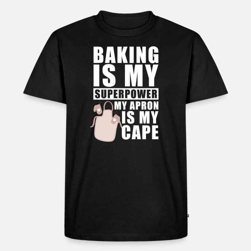 Bäcker Backen Konditor - Männer Premium Bio T-Shirt - Schwarz