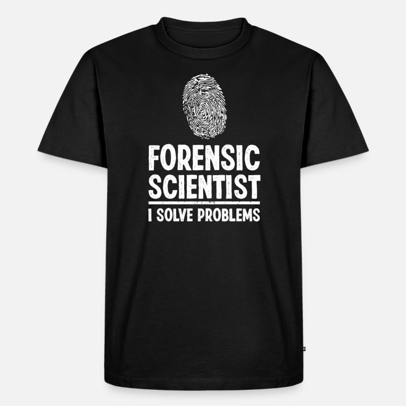 Forensik Forensiker - Männer Premium Bio T-Shirt - Schwarz