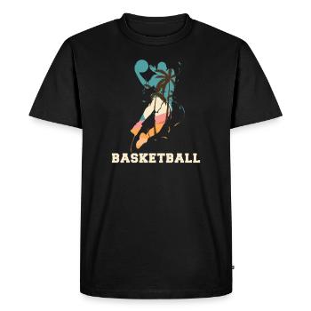 Basketball Basketballer - Men's Premium Organic T-Shirt - black - Front - Nico (187cm)