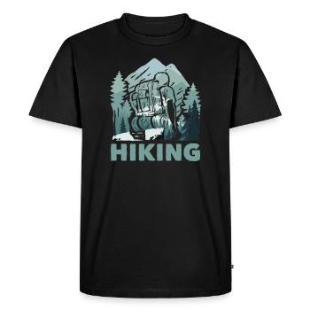 Randonneurs de trekking randonneurs - T-shirt Premium bio Homme - noir - Devant - Nico (187cm)