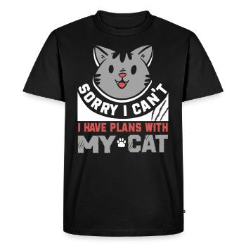 Chat locatif chat de la maison - T-shirt Premium bio Homme - noir - Devant - Nico (187cm)