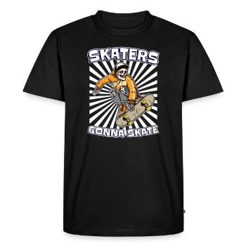 Skateboard Skateboarder Skater - T-shirt Premium bio Homme - noir - Devant - Nico (187cm)