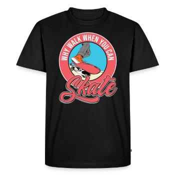 Skateboard Skateboarder Skater - T-shirt Premium bio Homme - noir - Devant - Nico (187cm)