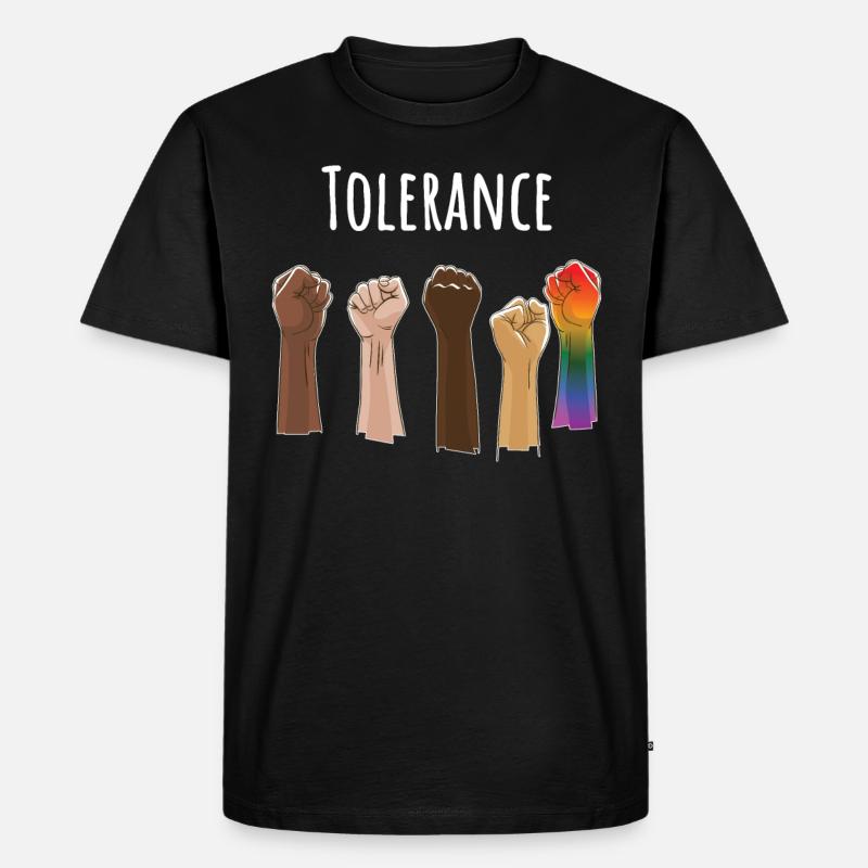 Tolerance Equal Rights - Männer Premium Bio T-Shirt - Schwarz