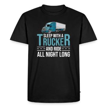 Camion routier camion routier - T-shirt Premium bio Homme - noir - Devant - Nico (187cm)