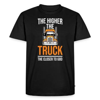 Camion routier camion routier - T-shirt Premium bio Homme - noir - Devant - Nico (187cm)