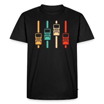 Rétro-tontechnicien Sound Vintage Audio Engineer - T-shirt Premium bio Homme - noir - Devant - Nico (187cm)
