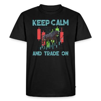 Stock Day Trading Exchange Forex Stock Trader - Men's Premium Organic T-Shirt - black - Front - Nico (187cm)