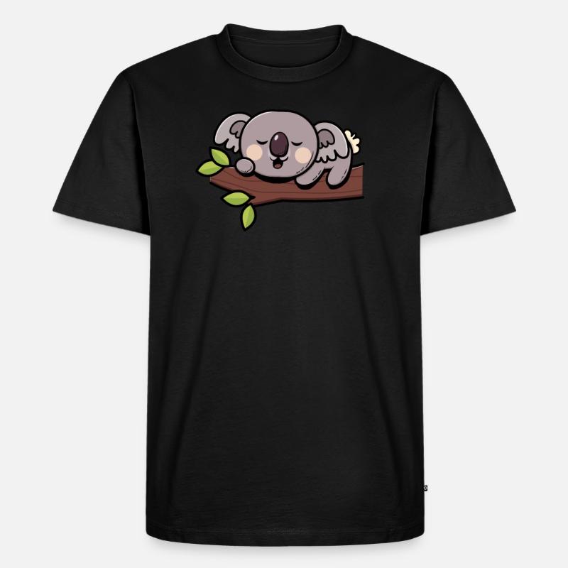 Koala Koalabär - Männer Premium Bio T-Shirt - Schwarz
