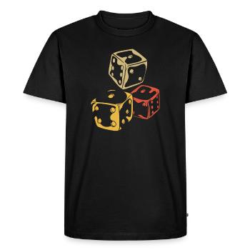 Retro Vintage Brettspiel - Männer Premium Bio T-Shirt - Schwarz - Vorne - Nico (187cm)