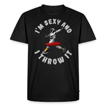 Frisbee Golf - T-shirt Premium bio Homme - noir - Devant - Nico (187cm)