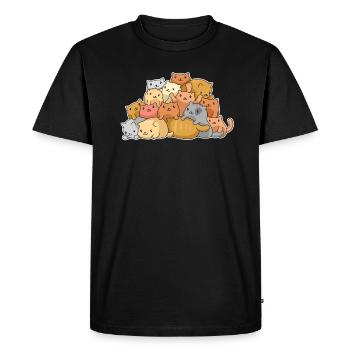 Chat locatif chat de la maison - T-shirt Premium bio Homme - noir - Devant - Nico (187cm)