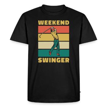 Golf Golfer Golfer Golfer Golf Course - Men's Premium Organic T-Shirt - black - Front - Nico (187cm)