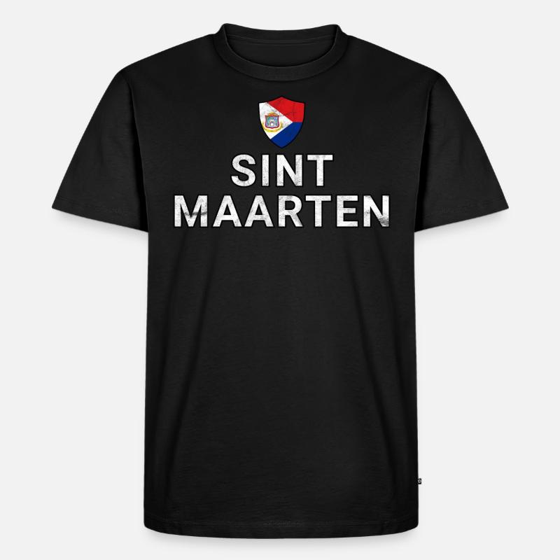 Sint Maarten - Männer Premium Bio T-Shirt - Schwarz