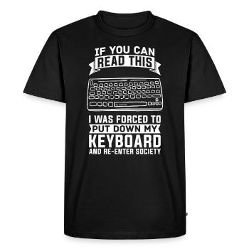Programmeur De Coder Software Développeur - T-shirt Premium bio Homme - noir - Devant - Nico (187cm)