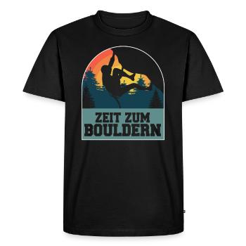 Bouldern - Männer Premium Bio T-Shirt - Schwarz - Vorne - Nico (187cm)