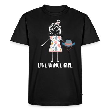 Danse en ligne - T-shirt Premium bio Homme - noir - Devant - Nico (187cm)