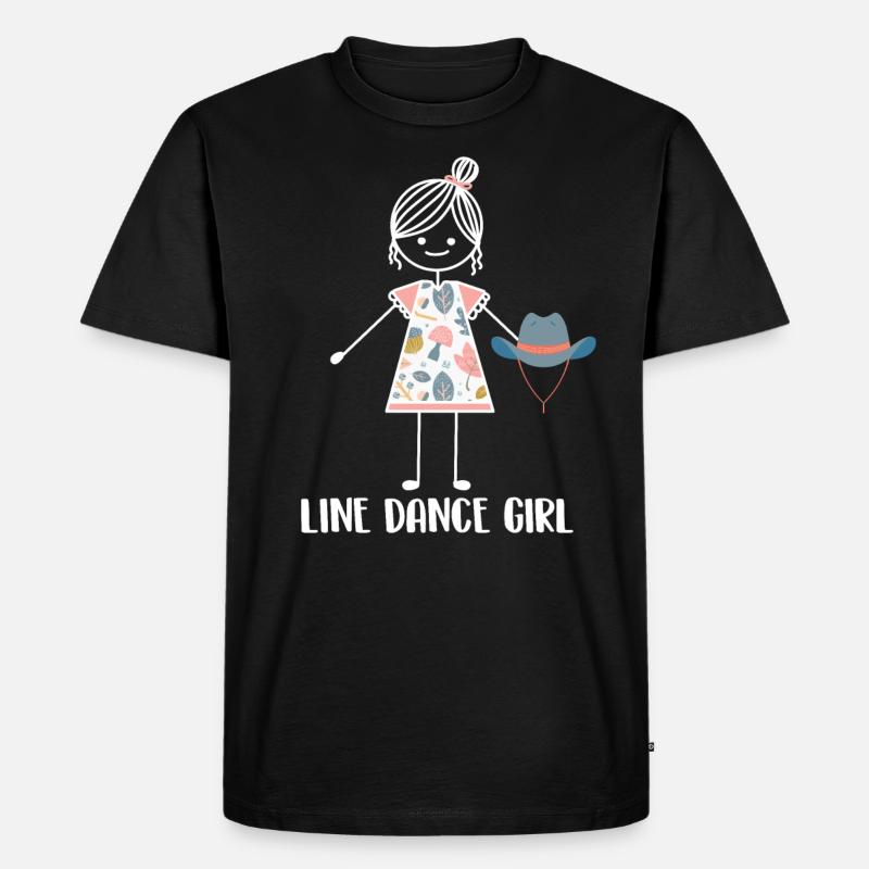Line Dance Line Dancing - Männer Premium Bio T-Shirt - Schwarz