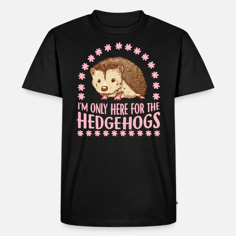 Igel - Männer Premium Bio T-Shirt - Schwarz