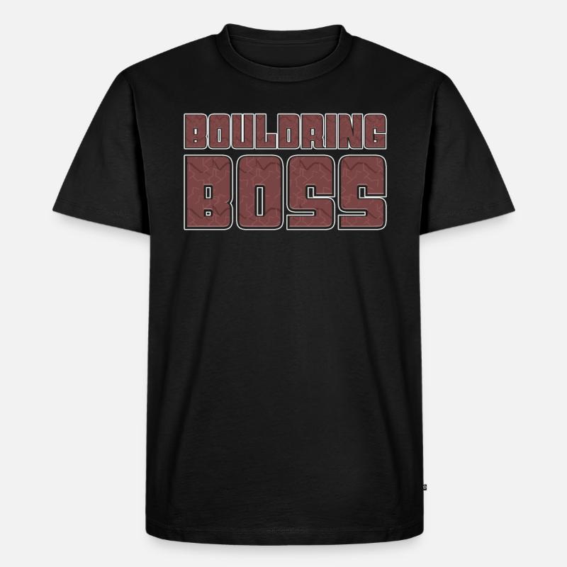 Bouldern - Männer Premium Bio T-Shirt - Schwarz