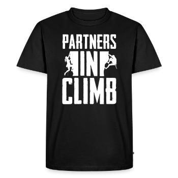 Climbing Mountaineering Climbers - Men's Premium Organic T-Shirt - black - Front - Nico (187cm)