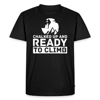 Climbing Mountaineering Climbers - Men's Premium Organic T-Shirt - black - Front - Nico (187cm)