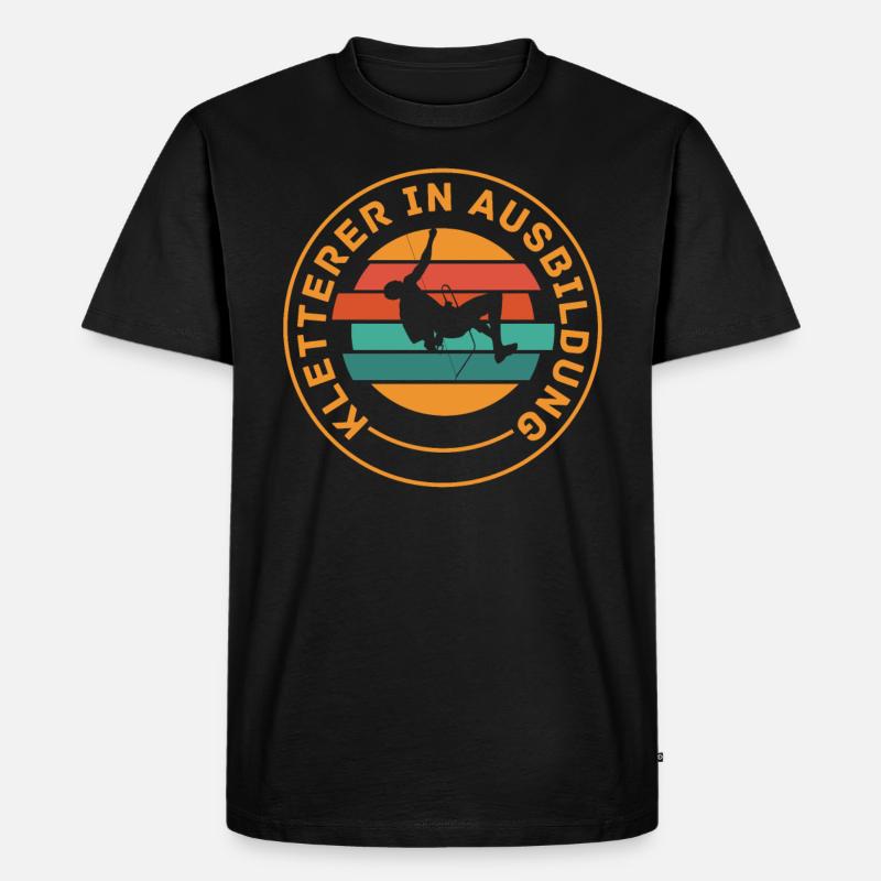 Klettern Bergsport Kletterer - Männer Premium Bio T-Shirt - Schwarz