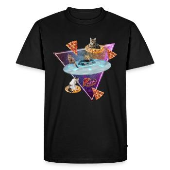 Cats Pizza Car Photography - Men's Premium Organic T-Shirt - black - Front - Nico (187cm)
