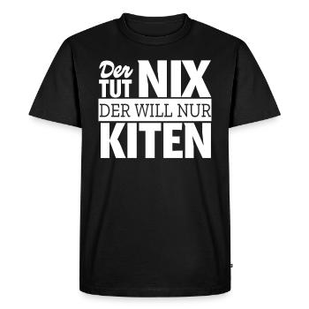 Kiten Kiteboarding Kitesurfen Outfit Surfer - Männer Premium Bio T-Shirt - Schwarz - Vorne - Nico (187cm)