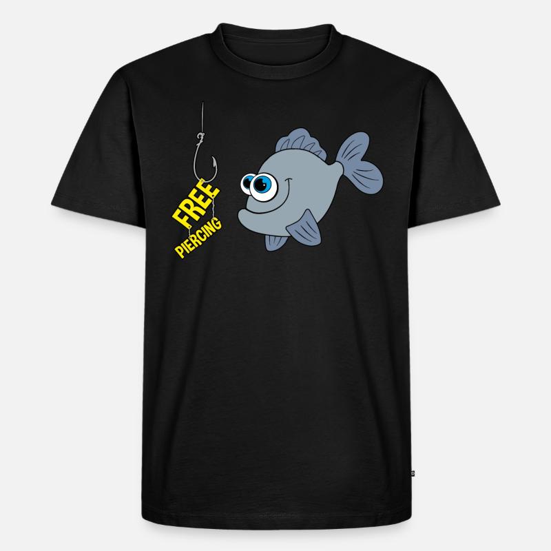 Free Piercing - Männer Premium Bio T-Shirt - Schwarz