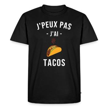 Je Peux Pas J'ai Tacos - T-shirt Premium bio Homme - noir - Devant - Nico (187cm)