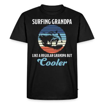 Surf Grand-père Surf Surf Planche de surf Vagues Surf Cadeau - T-shirt Premium bio Homme - noir - Devant - Nico (187cm)