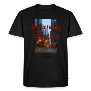New York City Streetwear Cool Stadt USA - Men's Premium Organic T-Shirt - black - Front - Nico (187cm)