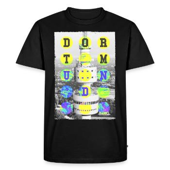 Dortmund Germany City Skyline Home Love - Men's Premium Organic T-Shirt - black - Front - Nico (187cm)