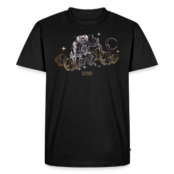 Gemini Constellation Celestial Map - Men's Premium Organic T-Shirt - black - Front - Nico (187cm)