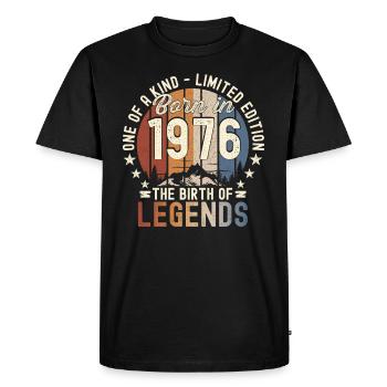 Légendaire depuis 1976 46ème cadeau d’anniversaire Génial - T-shirt Premium bio Homme - noir - Devant - Nico (187cm)