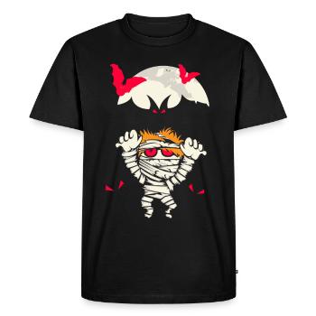 Halloween Mummy - Men's Premium Organic T-Shirt - black - Front - Nico (187cm)