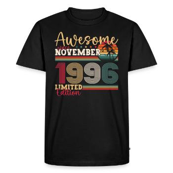 Original novembre 1996 Cadeau du 26e anniversaire - T-shirt Premium bio Homme - noir - Devant - Nico (187cm)
