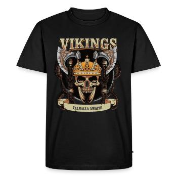 Vikings Valhalla vous attend - T-shirt Premium bio Homme - noir - Devant - Nico (187cm)