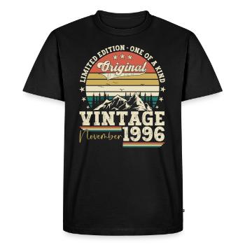 Original novembre 1996 Cadeau du 26e anniversaire - T-shirt Premium bio Homme - noir - Devant - Nico (187cm)