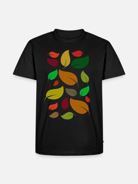 Herbst - Männer Premium Bio T-Shirt - Schwarz