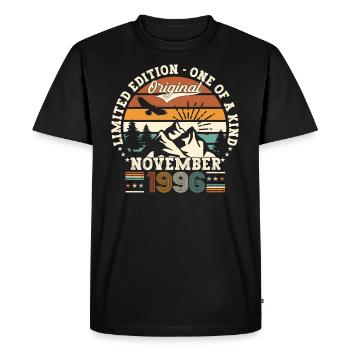 Original novembre 1996 Cadeau du 26e anniversaire - T-shirt Premium bio Homme - noir - Devant - Nico (187cm)
