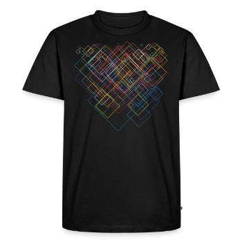 Couleurs de motifs - Futurisme - T-shirt Premium bio Homme - noir - Devant - Nico (187cm)