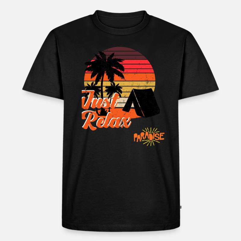 just relax,détend toi - T-shirt Premium bio Homme - noir
