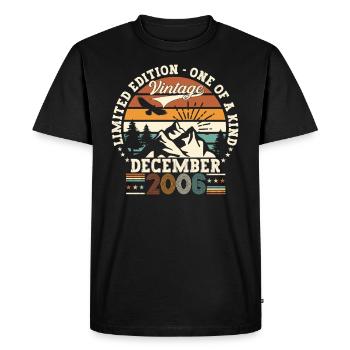 December Year 2006 16th birthday gift - Men's Premium Organic T-Shirt - black - Front - Nico (187cm)