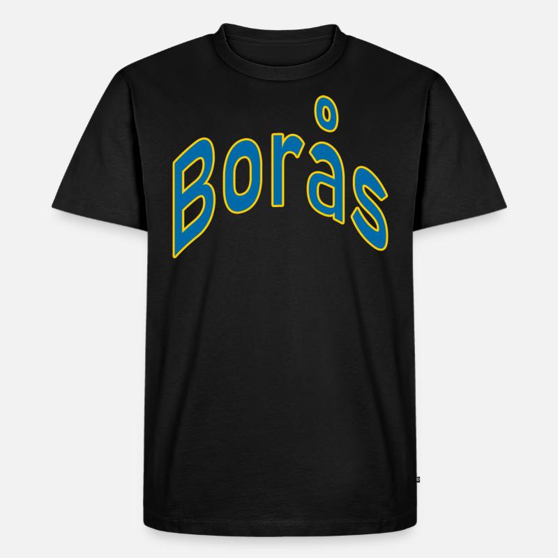 Borås - Männer Premium Bio T-Shirt - Schwarz